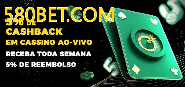 Promoções do cassino ao Vivo 580BET.COM